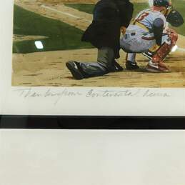 Framed Printed Of Frank Thomas Batting  1176/2000 Signed By the Artist alternative image