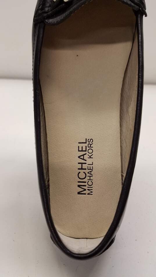 Michael Kors Leather Charm Moc Toe Flats US 7 image number 8