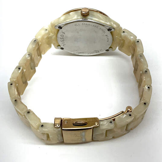 Designer Fossil ES-2864 Rhinestones Analog Round Dial Quartz Wristwatch image number 3