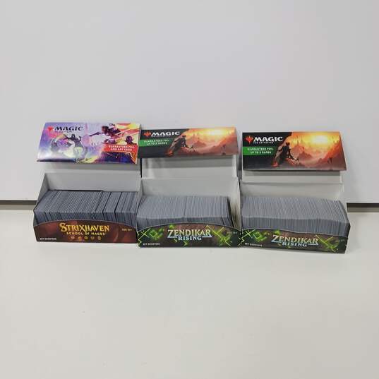 3 Boxes of lbs of Magic The Gathering Trading Cards (2 Zendikar Rising & 1- Strixhaven School Of Mages) image number 1