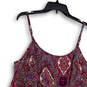 NWT Womens Purple Paisley Cold Shoulder Lace Round Neck A-line Dress Size L image number 3