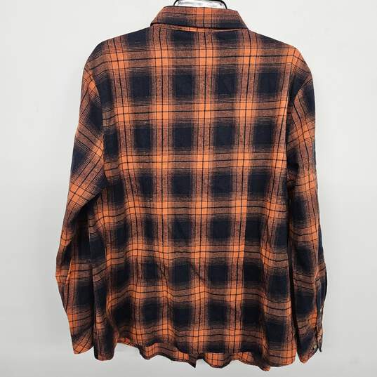 Long Sleeve Casual Button-Up Regular Fit Plaid Flannel Shirts image number 2