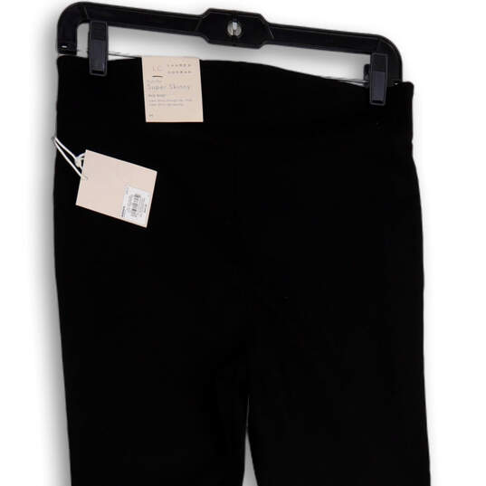 NWT Womens Black Mid Rise Pull-On Super Skinny Compression Leggings Size M image number 4