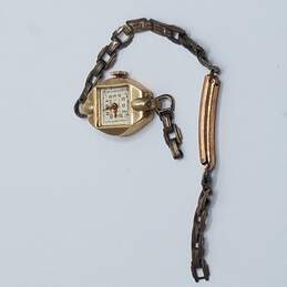 Crawford 14k Gold 17 Jewels Vintage Bracelet Watch 11.3g alternative image