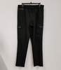 Mens Black Zipped Pockets Straight Leg Elastic Waist Cargo Pants Size Medium image number 2