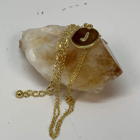 Designer Kate Spade Gold-Tone Link Chain Round Shape Pendant Necklace image number 2