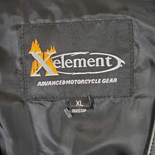 X Element Men Black Leather Vest XL image number 3