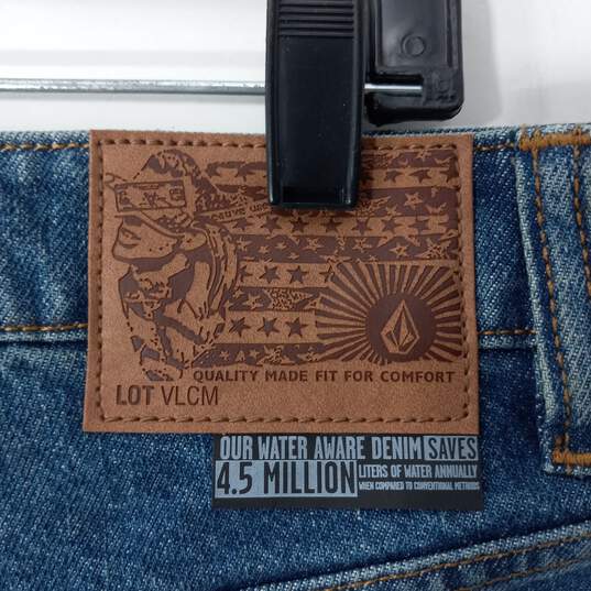 Volcom Men's Billow Tapered Denim Jeans Size 34 NWT image number 3