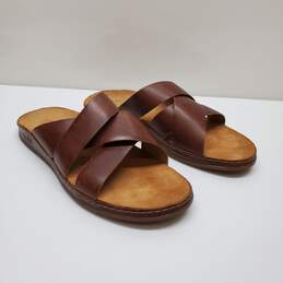 Chaco Wayfarer Leather Slide Sandal - Toffee Women's Size 9