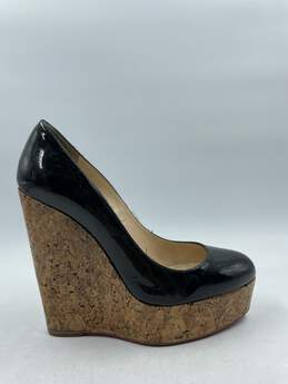 Authentic Christian Louboutin Black Wedge Pumps W 6