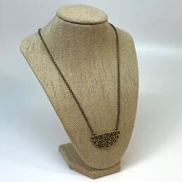 Designer Kendra Scott Ever Gold-Tone Dichroic Glass Pendant Necklace