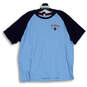 Mens Blue Short Sleeve Crew Neck Pullover Baseball T-Shirt Size Large image number 1