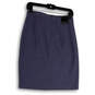 NWT Womens Blue Classic Flat Front Back Zip Straight & Pencil Skirt Size 2 image number 1