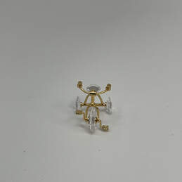 Designer Swarovski Gold-Tone Crystal Cut Stone Tricycle Figurine With Box alternative image