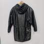 Wilsons Women's Black Leather Insulated Hooded Coat Size L image number 2