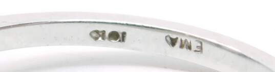 (G) 10K White Gold Tourmaline Diamond Accent Ring 1.8g image number 5