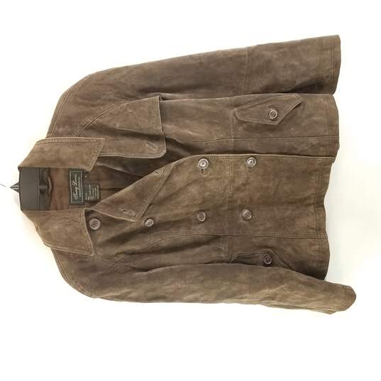 Buy the Terry Lewis Women Brown Leather Jacket M | GoodwillFinds