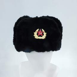 Russian Ushanka Military hat w/ SOVIET ARMY BADGE alternative image