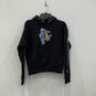 NWT Womens Black Blue Long Sleeve Kangaroo Pocket Pullover Hoodie Size S image number 1
