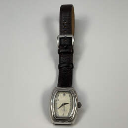 Designer Silpada Silver-Tone Stainless Steel Rectangle Analog Wristwatch