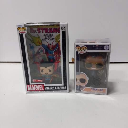 Pair of Limited Marvel Funko Pops Dr Strange & Stan Lee image number 1