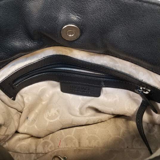 Michael Michael Kors Black Leather Hamilton Tote Bag image number 5