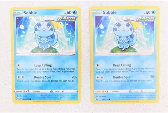 Pokémon TCG Low Ink Error Chilling Reign Sobble 041/198 Very Rare image number 1