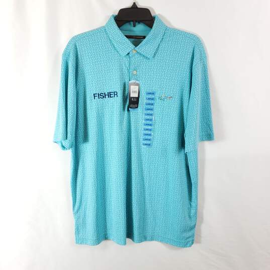Greg Norman Men Baby Blue S/S Polo NWT sz L image number 1