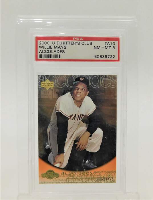 2000 HOF Willie Mays Upper Deck Hitter's Club Accolades Graded PSA 8 SF Giants image number 1