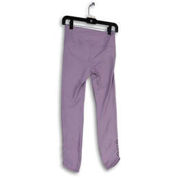 Womens Purple Elastic Waist Flat Front Pull-On Compression Leggings Size S alternative image