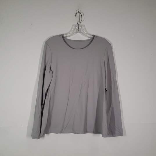 Womens Regular Fit Round Neck Long Sleeve Pullover T-Shirt Size 2 image number 1