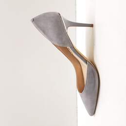 White House Black Market Women's Grey Suede Heels Size 7.5 alternative image