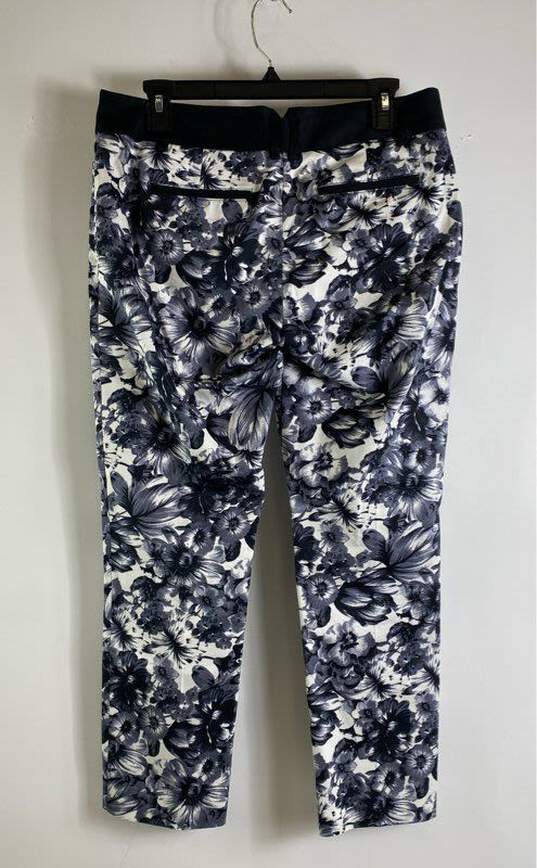 Express Women Gray Floral Print Dress Pants 6R NWT image number 2