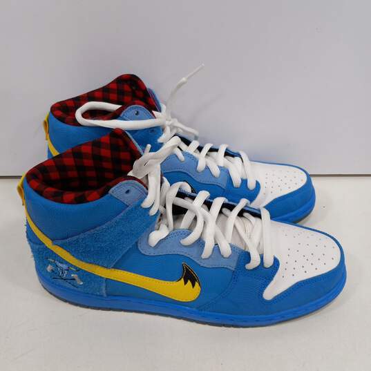 Men's Blue Suede Familia Ox Lace Up Sneaker SB Dunk High 313171-471 Shoes Size 10 image number 2