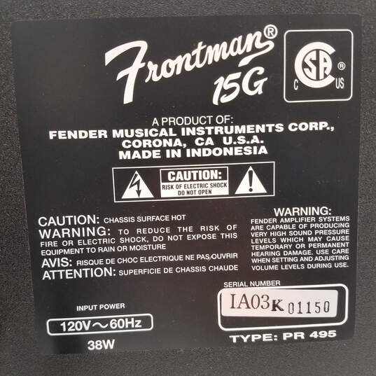 Fender Frontman 15G Amplifier image number 6