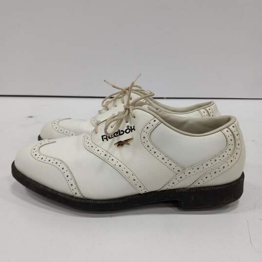 Reebok Women's White Leather Golf Shoes Size 7 image number 3
