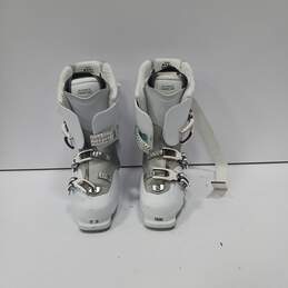 Saloman Anthracite Translu White Pattern Ski Boots Size 27/27.5