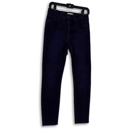 Womens Blue Denim Dark Wash Stretch Pockets Skinny leg Jeans Size 29 image number 1
