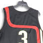 Mens Black Red Atlanta Hawks Shareef Abdur Rahim #3 NBA Jersey Size 3XL image number 4