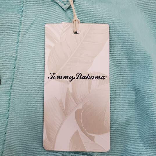Tommy Bahama Men Turquoise Button Up L NWT image number 5