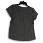 Womens Gray Heather Round Neck Short Sleeve Pullover T-Shirt Size M image number 2