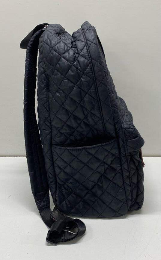 MZ Wallace Nylon Metro Quilted Large Backpack Black image number 2