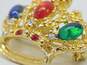 VNTG Gold Tone Jelly Belly Crown & Enamel Shield Brooches image number 7