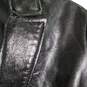 Women Leather Collared Long Sleeve Front Pockets Single Breasted Blazer Size S image number 3