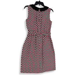 Womens Multicolor Abstract Round Neck Sleeveless Fit & Flare Dress Size 8 alternative image