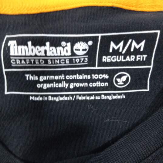 Timberland Men's Black/Orange Long Sleeve Shirt Size M image number 3