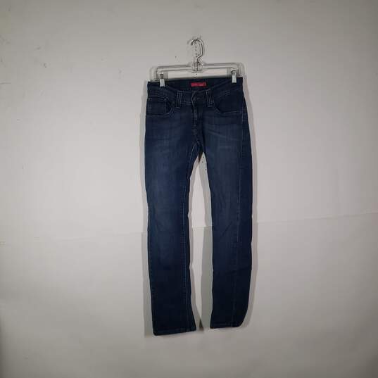 Womens 504 Slouch Medium Wash Denim 5 Pocket Design Straight Leg Jeans Size 7L image number 1