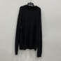 Mens Black Long Sleeve Mock Neck Quarter Button Pullover Sweater Size 3XLT image number 2