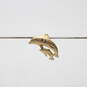 14K Yellow Gold Mother & Baby Dolphin Pendant - 0.9g image number 2