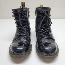 Dr. Martens 1460 J Patent Leather Black Lace Up Boots w/ Zip Size 4M/5L alternative image